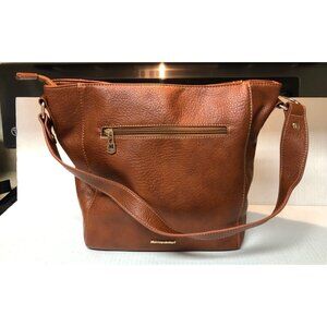 Montana West Select shoulder bag purse faux leather butterscotch brown